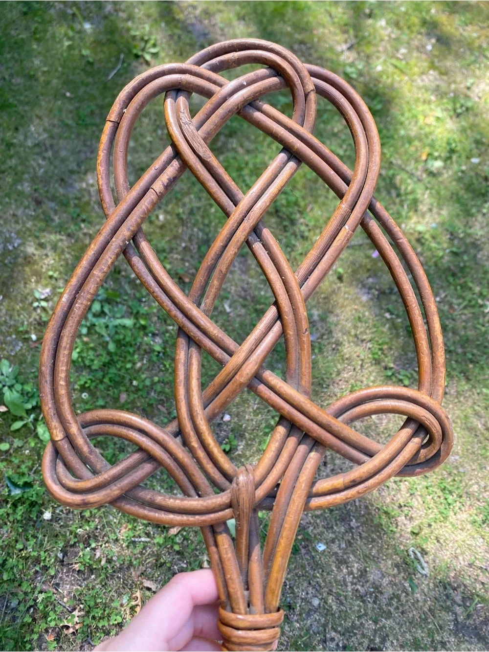 Large Vintage Wicker Woven Rug Beater
